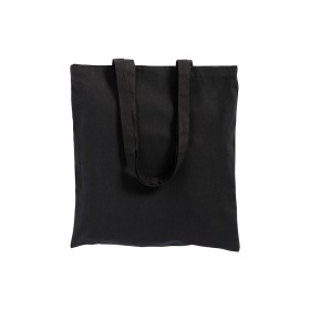 Shopper avec soufflet en coton 220 g/m2, anses longues 