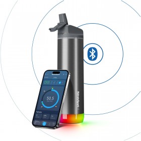 Bouteille d'eau intelligente HidrateSpark® PRO en acier inoxydable et isolation par le vide de 600 ml 