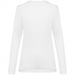 T-shirt Supima col rond manches longues femme 