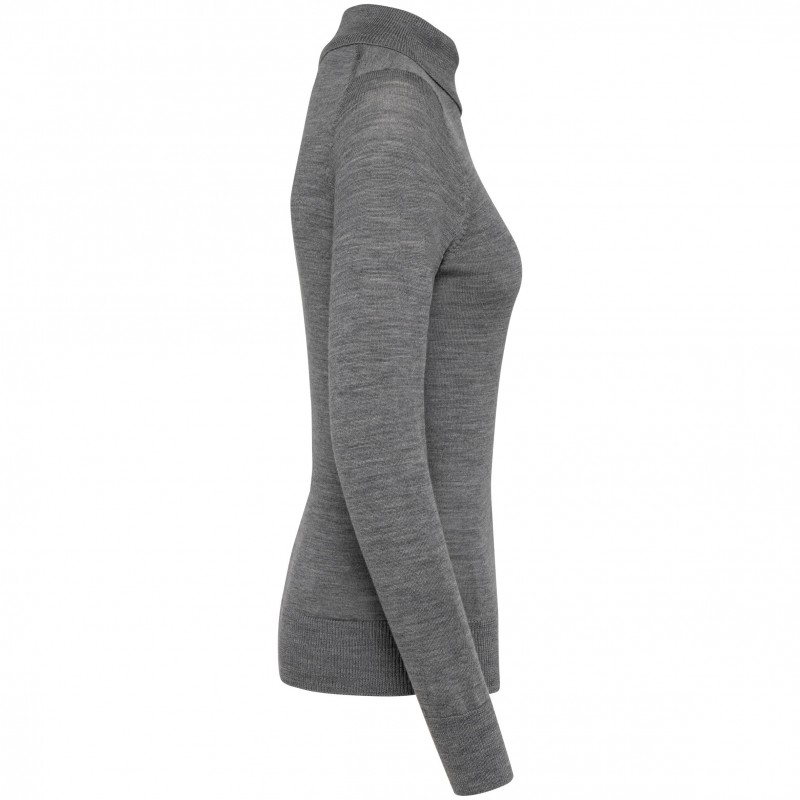 Pull Mérinos col roulé femme 