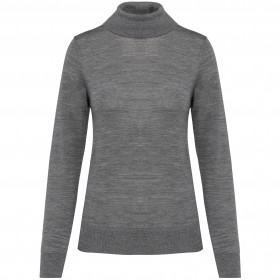 Pull Mérinos col roulé femme 