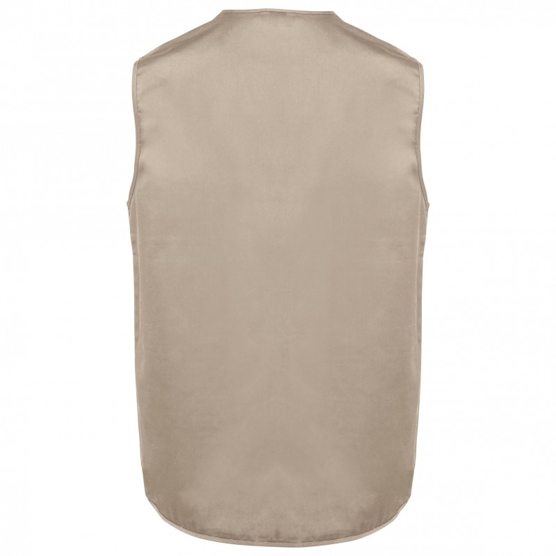 Gilet polycoton multipoches doublé unisexe 