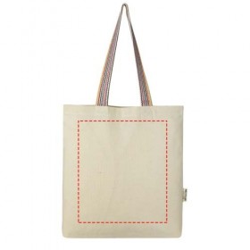 Sac shopping Rainbow de 5 l en coton recyclé 180 g/m² 