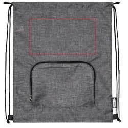 Sac pliable 7 L recyclé avec cordon de serrage Ash 