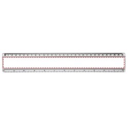 Règle en plastique Ellison 30 cm avec insertion de papier décoratif 