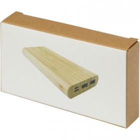 Batterie de secours Tulda de 10,000 mAh en bambou 