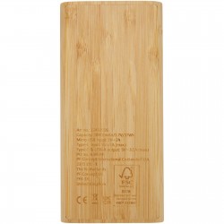 Batterie de secours Tulda de 10,000 mAh en bambou 