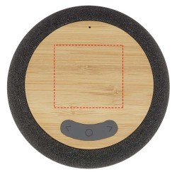 Haut-parleur Bluetooth® et tapis de charge sans fil Ecofiber en bamboo/RPET 