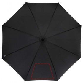 Parapluie Fontana de 23" à ouverture automatique avec aspect carbone et poignée courbe 