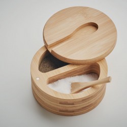 Boîte à sel et poivre bambou S&P 
