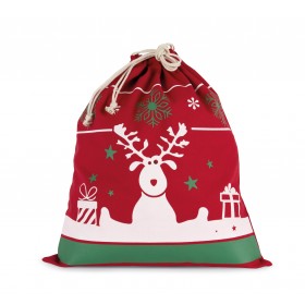 Sac avec cordon motifs de Noël 