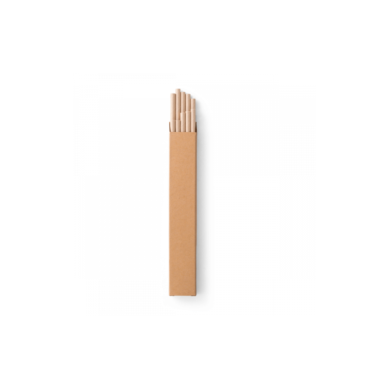 LAMONE Lot de 10 pailles en papier kraft 