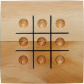 Jeu de morpion Strobus en bois 