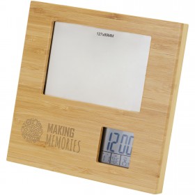 Cadre photo Sasa en bambou avec thermomètre 