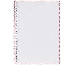 Carnet de notes à spirales A5 Desk-Mate® avec couverture arrière imprimée 