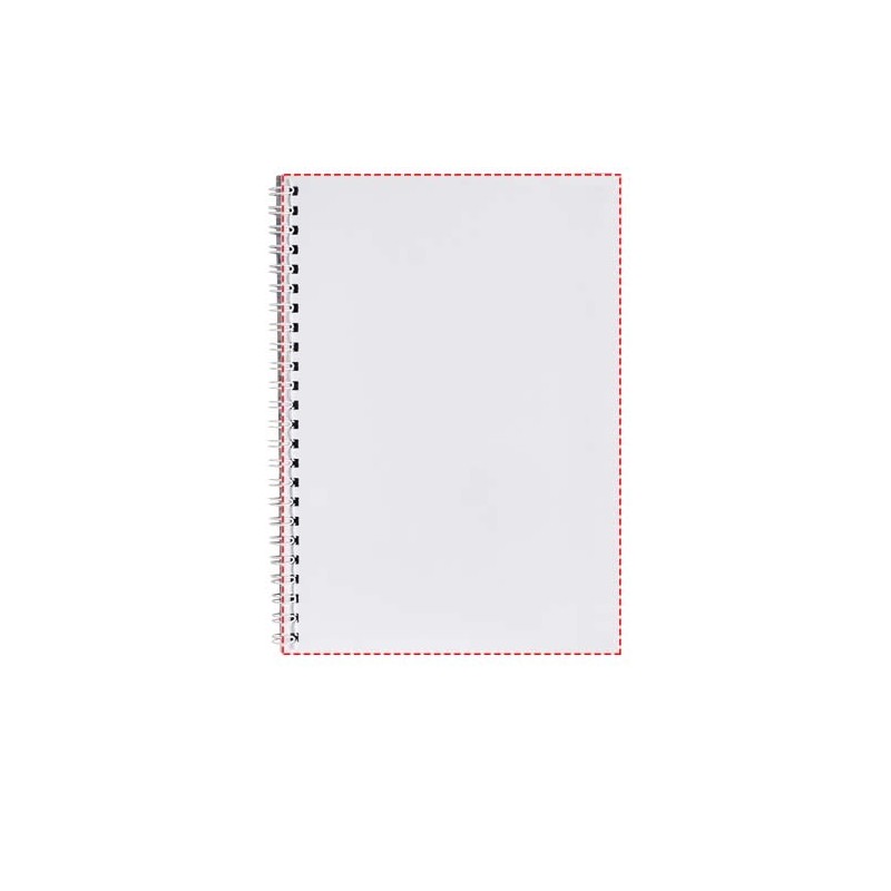 Carnet de notes à spirales A4 Desk-Mate® avec couverture arrière imprimée 