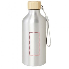 Bouteille d'eau Malpeza de 500 ml en aluminium recyclé certifié RCS avec mousqueton 