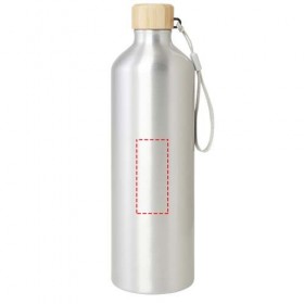 Bouteille d'eau Malpeza de 1 000 ml en aluminium recyclé certifié RCS 