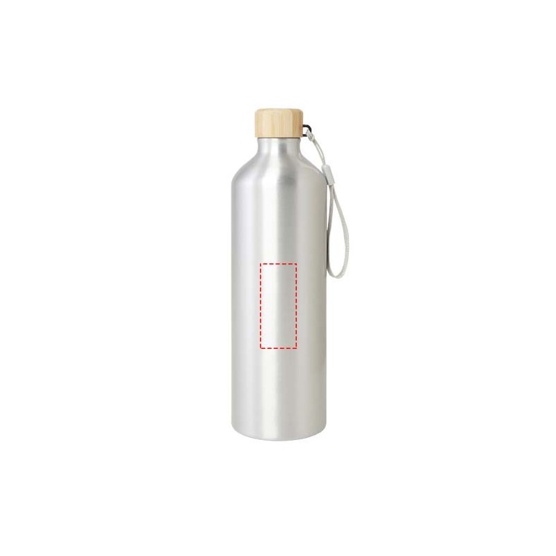 Bouteille d'eau Malpeza de 1 000 ml en aluminium recyclé certifié RCS 
