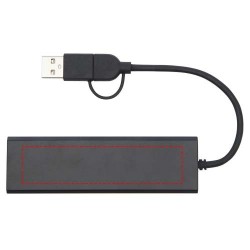 Concentrateur USB 2.0 Rise en aluminium recyclé certifié RCS 
