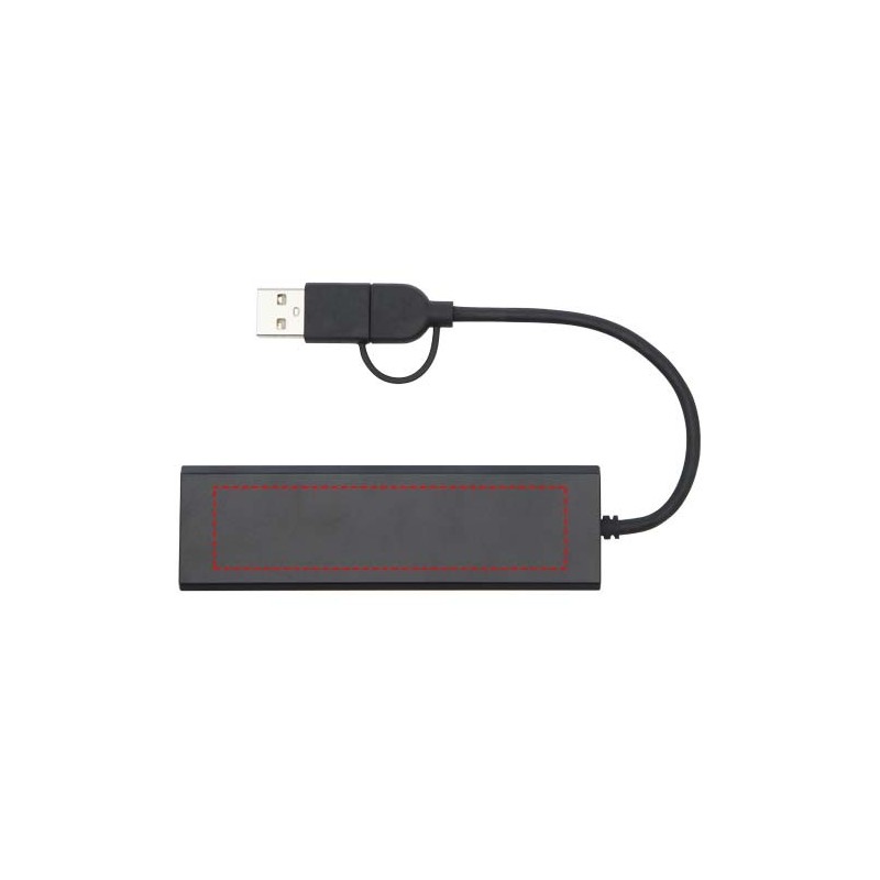 Concentrateur USB 2.0 Rise en aluminium recyclé certifié RCS 