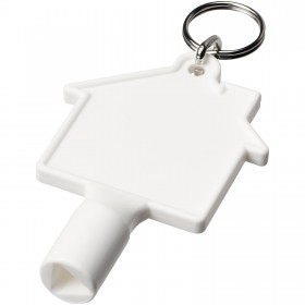 Porte-clés Maximilian pour clé utilitaire recyclée en forme de maison 