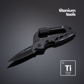 Couteau Pliable Avec Mousqueton Optima Titanium  