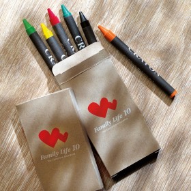 Etui 6 crayons cire Brabo 