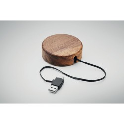 Chargeur sans fil en acacia Acaless 