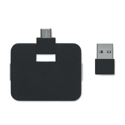Hub USB 4 ports et câble 20cm Square-C 