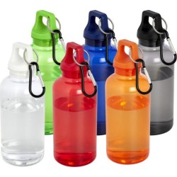 Bouteille d'eau Oregon de 400 ml en plastique recyclé avec mousqueton 