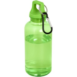 Bouteille d'eau Oregon de 400 ml en plastique recyclé avec mousqueton 