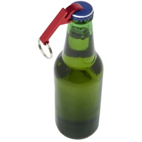Ouvre-bouteille et canette Tao en aluminium recyclé certifié RCS avec porte-clés 