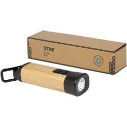 Torche en plastique recyclé avec mousqueton Kuma en bambou/RCS 