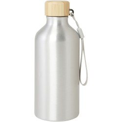 Bouteille d'eau Malpeza de 500 ml en aluminium recyclé certifié RCS avec mousqueton 