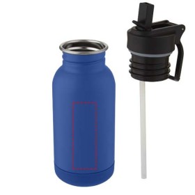 Bouteille de sport Lina 400 ml en acier inoxydable avec paille et boucle 