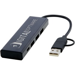 Concentrateur USB 2.0 Rise en aluminium recyclé certifié RCS 