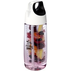 Bouteille de sport HydroFruit de 700 ml en plastique recyclé avec couvercle à bascule et infuseur 
