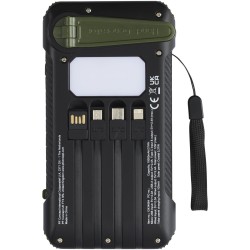 Batterie de secours Soldy solaire à dynamo en plastique recyclé RCS de 10 000 mAh 