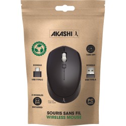 Souris Éco Sans Fil Double Dongle (Usb-A + Usb-C)