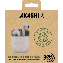 Ecouteurs  Eco Sans Fil Bluetooth En Paille Blé Recyclée