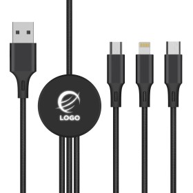 Cable Usb-A Vers 4 En 1 A Charge Ultra-Rapide 3A 20Wh