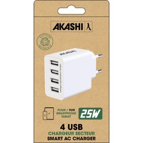 Turbo Chargeur Secteur 4 Usb 5A - Blanc