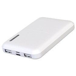 Batterie De Secours En Plastique Recyclé Ultra Compacte - 5000 Mah - Blanc