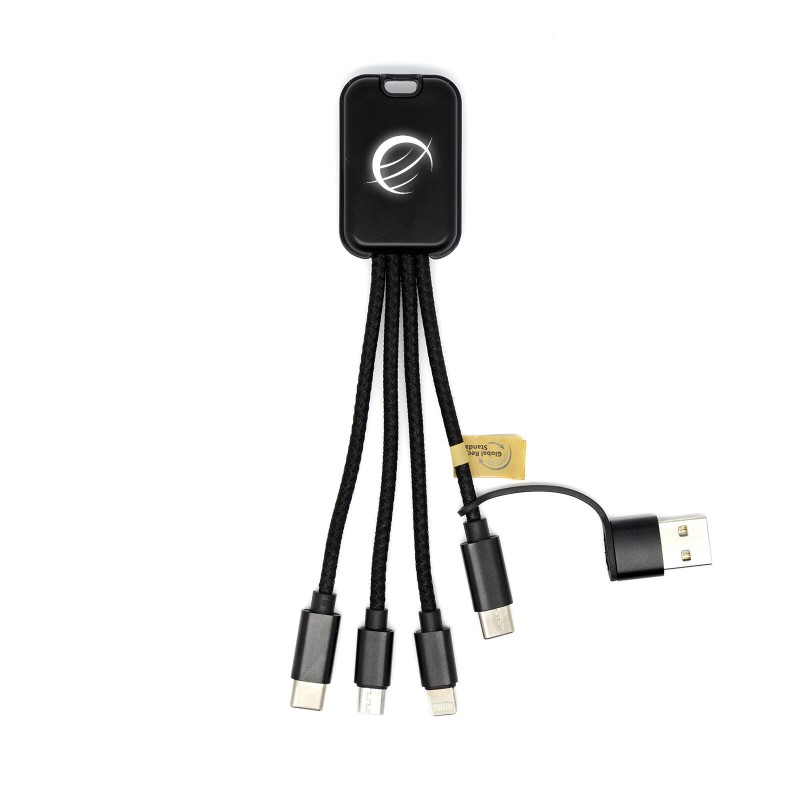 Cable 5 En 1 - 2.4A - Charge Rapide Rabs Certifie