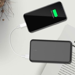 Batterie De Secours Ultra Compacte - 20 000 Mah Noire