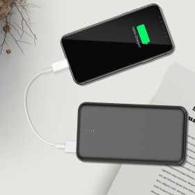 Batterie De Secours Ultra Compacte - 20 000 Mah Noire
