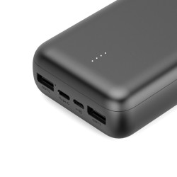 Batterie De Secours Ultra Compacte - 20 000 Mah Noire