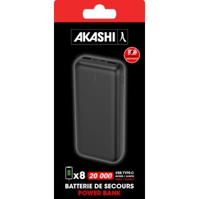 Batterie De Secours Ultra Compacte - 20 000 Mah Noire
