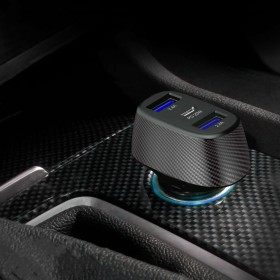 Turbo Chargeur Allume-Cigare 37W Usb-C + 2X Usb-A 3.4A